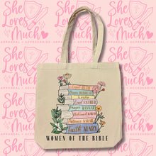 Load image into Gallery viewer, Women Of The Bible Books Woven Bag