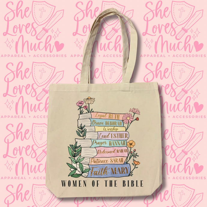 Women Of The Bible Books Woven Bag