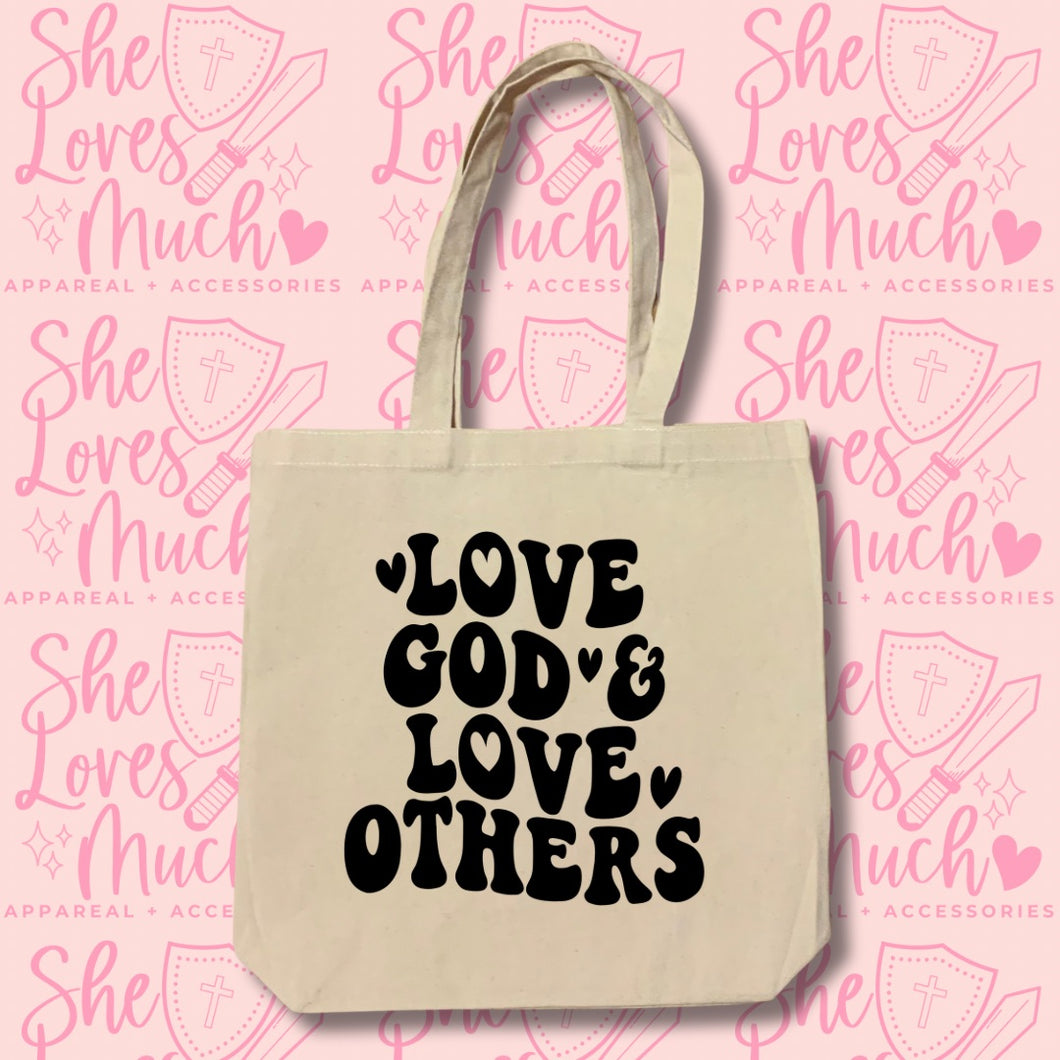 Love God Love Others Woven Bag