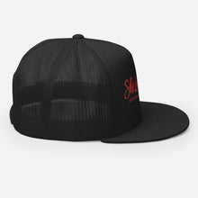 Load image into Gallery viewer, She Loves Much Mesh Trucker Cap (Red &amp; Blk)