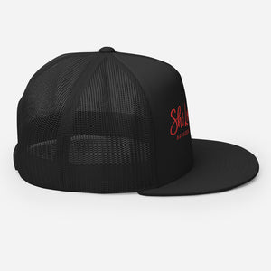 She Loves Much Mesh Trucker Cap (Red & Blk)