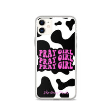 Load image into Gallery viewer, “Pray Girl” Cow Print iPhone Cases