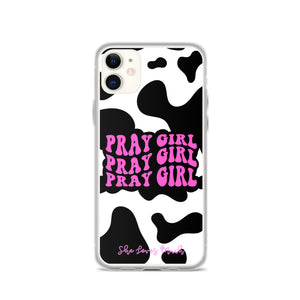 “Pray Girl” Cow Print iPhone Cases