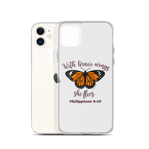 “Brave Wings Philippians 4:13” iPhone Case