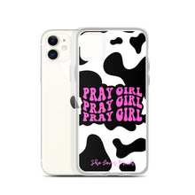 Load image into Gallery viewer, “Pray Girl” Cow Print iPhone Cases