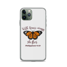 Load image into Gallery viewer, “Brave Wings Philippians 4:13” iPhone Case