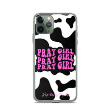 Load image into Gallery viewer, “Pray Girl” Cow Print iPhone Cases