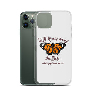 “Brave Wings Philippians 4:13” iPhone Case