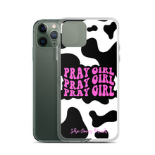 Load image into Gallery viewer, “Pray Girl” Cow Print iPhone Cases