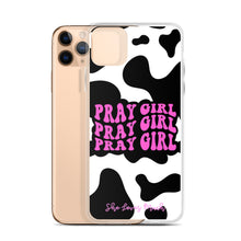 Load image into Gallery viewer, “Pray Girl” Cow Print iPhone Cases