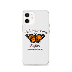 “Brave Wings Philippians 4:13” iPhone Case