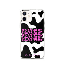 Load image into Gallery viewer, “Pray Girl” Cow Print iPhone Cases