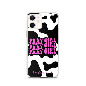 “Pray Girl” Cow Print iPhone Cases