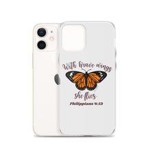 Load image into Gallery viewer, “Brave Wings Philippians 4:13” iPhone Case