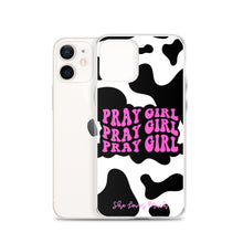 Load image into Gallery viewer, “Pray Girl” Cow Print iPhone Cases