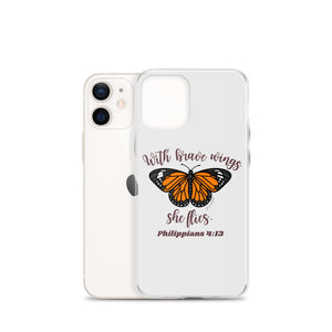 “Brave Wings Philippians 4:13” iPhone Case