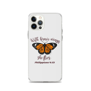 “Brave Wings Philippians 4:13” iPhone Case