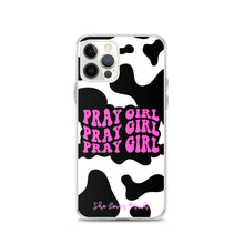 Load image into Gallery viewer, “Pray Girl” Cow Print iPhone Cases