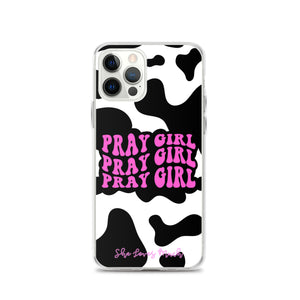 “Pray Girl” Cow Print iPhone Cases