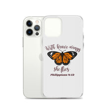 Load image into Gallery viewer, “Brave Wings Philippians 4:13” iPhone Case