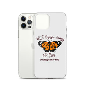 “Brave Wings Philippians 4:13” iPhone Case