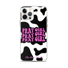 Load image into Gallery viewer, “Pray Girl” Cow Print iPhone Cases