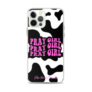 “Pray Girl” Cow Print iPhone Cases