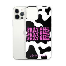 Load image into Gallery viewer, “Pray Girl” Cow Print iPhone Cases