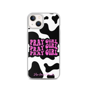 “Pray Girl” Cow Print iPhone Cases