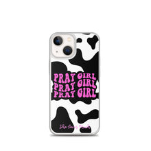 Load image into Gallery viewer, “Pray Girl” Cow Print iPhone Cases