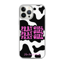 Load image into Gallery viewer, “Pray Girl” Cow Print iPhone Cases