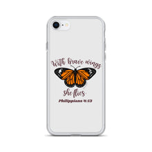 Load image into Gallery viewer, “Brave Wings Philippians 4:13” iPhone Case