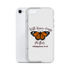 “Brave Wings Philippians 4:13” iPhone Case