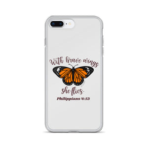 “Brave Wings Philippians 4:13” iPhone Case