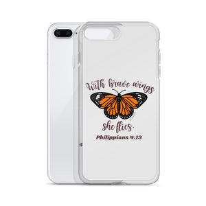 “Brave Wings Philippians 4:13” iPhone Case