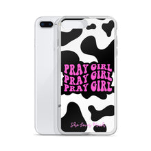 Load image into Gallery viewer, “Pray Girl” Cow Print iPhone Cases