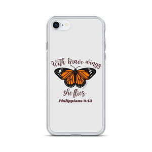 “Brave Wings Philippians 4:13” iPhone Case