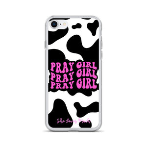 “Pray Girl” Cow Print iPhone Cases