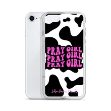 Load image into Gallery viewer, “Pray Girl” Cow Print iPhone Cases