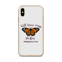 Load image into Gallery viewer, “Brave Wings Philippians 4:13” iPhone Case