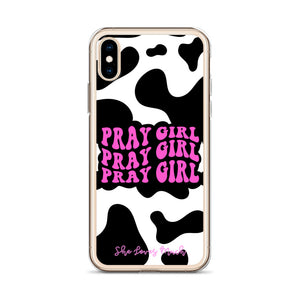 “Pray Girl” Cow Print iPhone Cases