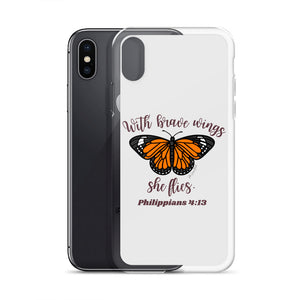 “Brave Wings Philippians 4:13” iPhone Case