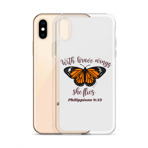 “Brave Wings Philippians 4:13” iPhone Case