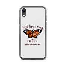 Load image into Gallery viewer, “Brave Wings Philippians 4:13” iPhone Case