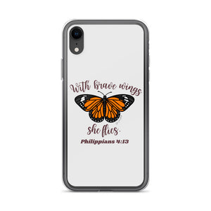 “Brave Wings Philippians 4:13” iPhone Case