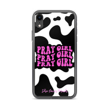 Load image into Gallery viewer, “Pray Girl” Cow Print iPhone Cases