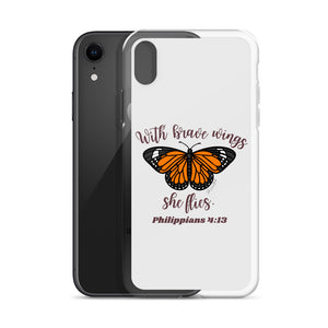 “Brave Wings Philippians 4:13” iPhone Case