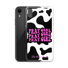 Load image into Gallery viewer, “Pray Girl” Cow Print iPhone Cases