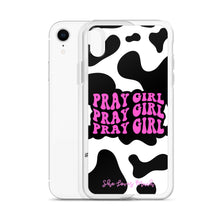 Load image into Gallery viewer, “Pray Girl” Cow Print iPhone Cases