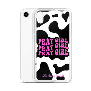 “Pray Girl” Cow Print iPhone Cases